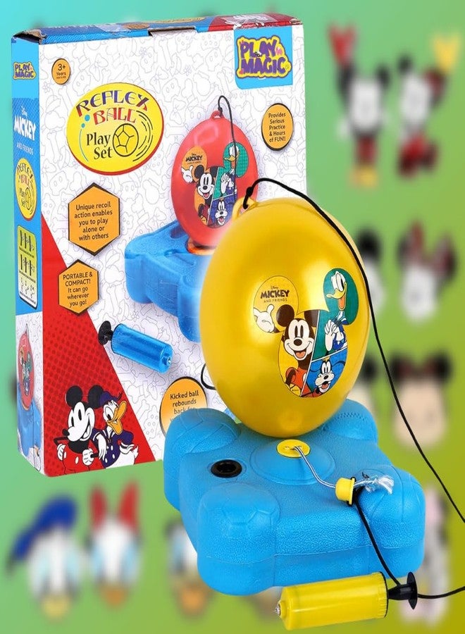 PlayMagic Mickey Mouse Reflex Soccer Training Kit Game for Kids | Outdoor Activities, Garden Games, Football Practice, Swingball, Suitable for Boys and Girls Aged 6+ - Image 2